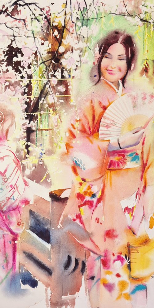 GEIKO DANS L VIEUX QUARTIER GION A KYOTO